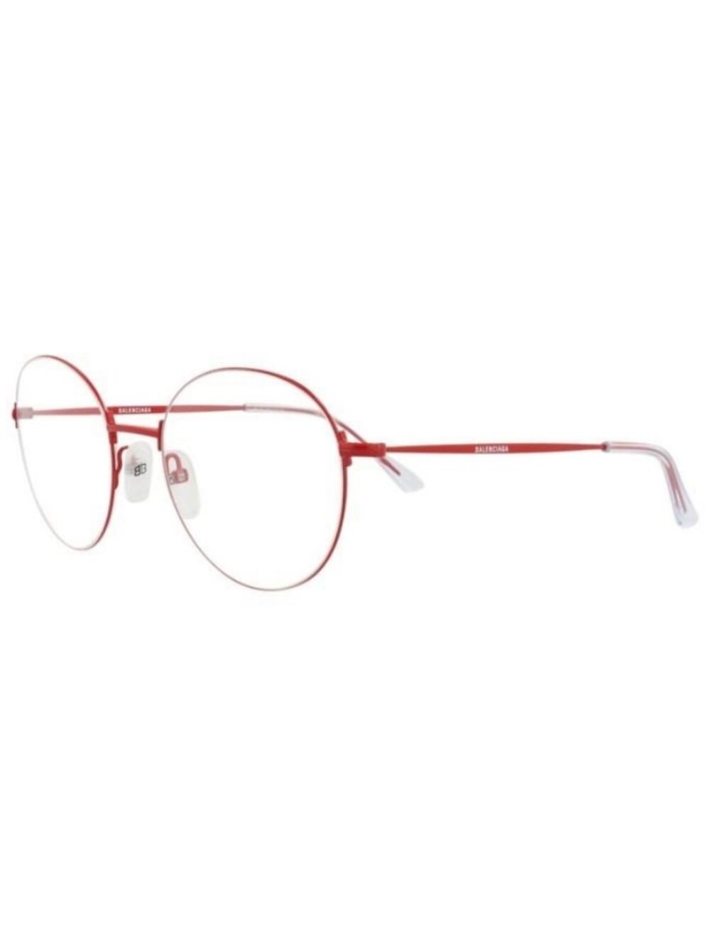 New Balenciaga Unisex Round/Oval Red Red Transparent Fashion Designer Eyeglasses